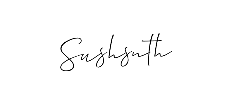 How to make Sushsnth name signature. Use Allison_Script style for creating short signs online. This is the latest handwritten sign. Sushsnth signature style 2 images and pictures png