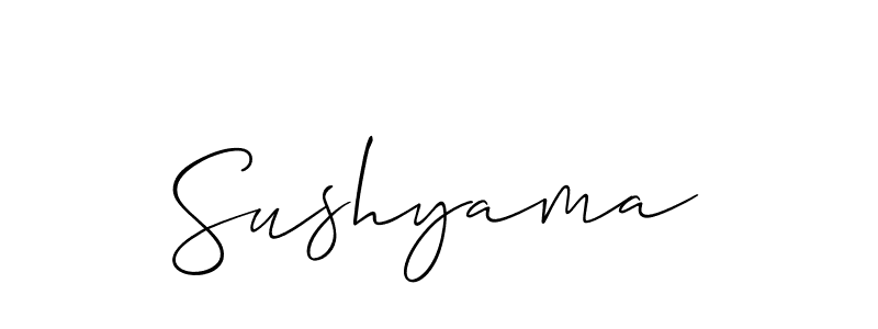 The best way (Allison_Script) to make a short signature is to pick only two or three words in your name. The name Sushyama include a total of six letters. For converting this name. Sushyama signature style 2 images and pictures png