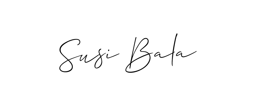 Also You can easily find your signature by using the search form. We will create Susi Bala name handwritten signature images for you free of cost using Allison_Script sign style. Susi Bala signature style 2 images and pictures png