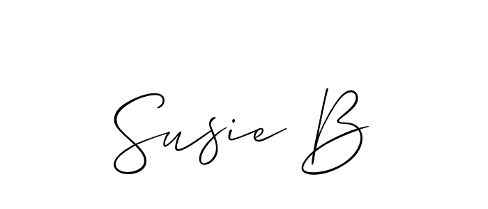 Use a signature maker to create a handwritten signature online. With this signature software, you can design (Allison_Script) your own signature for name Susie B. Susie B signature style 2 images and pictures png