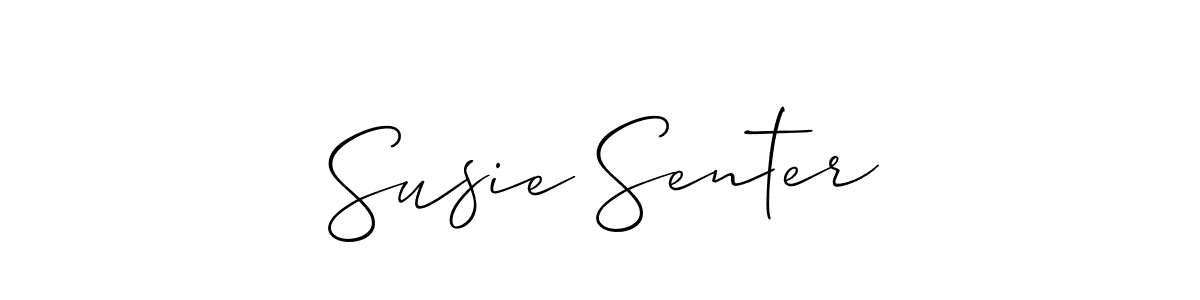 Also You can easily find your signature by using the search form. We will create Susie Senter name handwritten signature images for you free of cost using Allison_Script sign style. Susie Senter signature style 2 images and pictures png