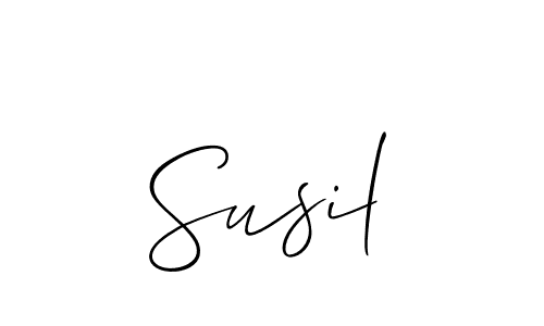 if you are searching for the best signature style for your name Susil. so please give up your signature search. here we have designed multiple signature styles  using Allison_Script. Susil signature style 2 images and pictures png