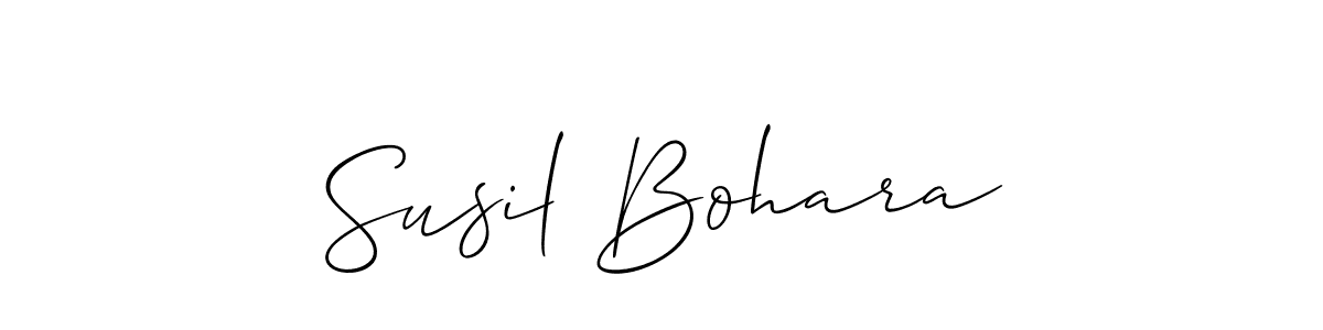 It looks lik you need a new signature style for name Susil Bohara. Design unique handwritten (Allison_Script) signature with our free signature maker in just a few clicks. Susil Bohara signature style 2 images and pictures png