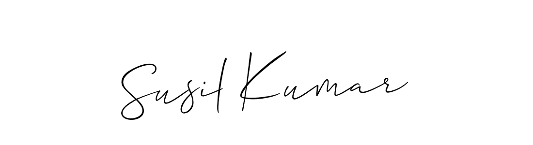 You should practise on your own different ways (Allison_Script) to write your name (Susil Kumar) in signature. don't let someone else do it for you. Susil Kumar signature style 2 images and pictures png