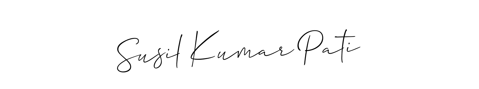 See photos of Susil Kumar Pati official signature by Spectra . Check more albums & portfolios. Read reviews & check more about Allison_Script font. Susil Kumar Pati signature style 2 images and pictures png