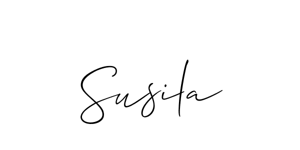 Allison_Script is a professional signature style that is perfect for those who want to add a touch of class to their signature. It is also a great choice for those who want to make their signature more unique. Get Susila name to fancy signature for free. Susila signature style 2 images and pictures png