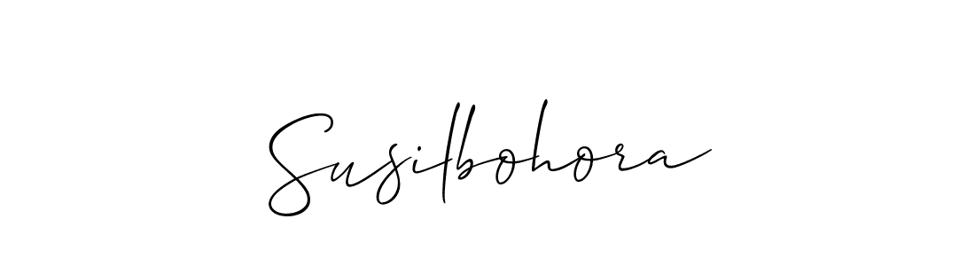 Also You can easily find your signature by using the search form. We will create Susilbohora name handwritten signature images for you free of cost using Allison_Script sign style. Susilbohora signature style 2 images and pictures png
