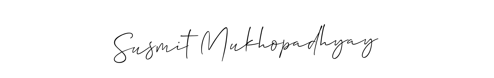 Susmit Mukhopadhyay stylish signature style. Best Handwritten Sign (Allison_Script) for my name. Handwritten Signature Collection Ideas for my name Susmit Mukhopadhyay. Susmit Mukhopadhyay signature style 2 images and pictures png