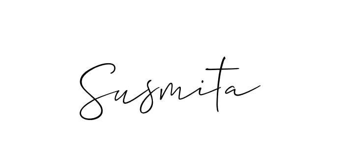 Also we have Susmita name is the best signature style. Create professional handwritten signature collection using Allison_Script autograph style. Susmita signature style 2 images and pictures png