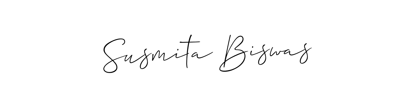 Design your own signature with our free online signature maker. With this signature software, you can create a handwritten (Allison_Script) signature for name Susmita Biswas. Susmita Biswas signature style 2 images and pictures png