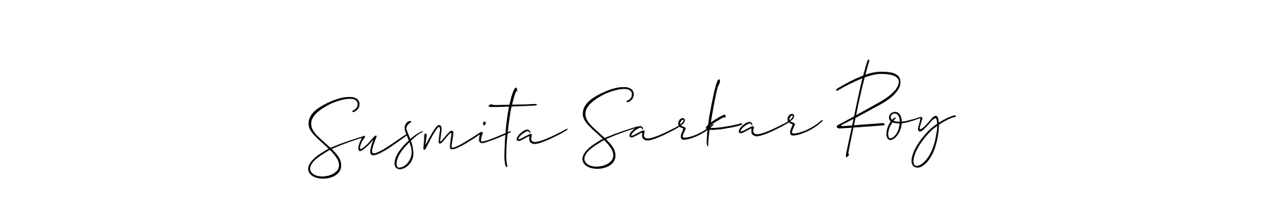 if you are searching for the best signature style for your name Susmita Sarkar Roy. so please give up your signature search. here we have designed multiple signature styles  using Allison_Script. Susmita Sarkar Roy signature style 2 images and pictures png