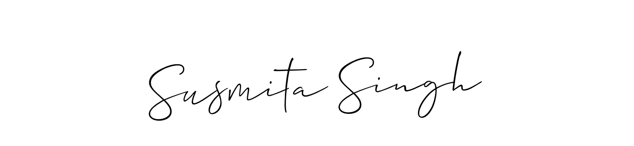 How to make Susmita Singh name signature. Use Allison_Script style for creating short signs online. This is the latest handwritten sign. Susmita Singh signature style 2 images and pictures png