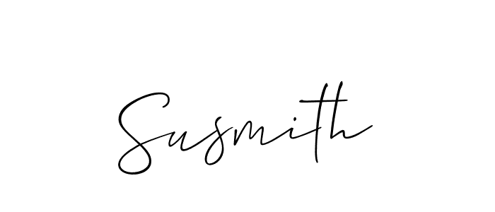 Susmith stylish signature style. Best Handwritten Sign (Allison_Script) for my name. Handwritten Signature Collection Ideas for my name Susmith. Susmith signature style 2 images and pictures png