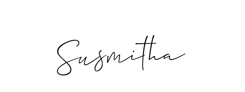 Make a short Susmitha signature style. Manage your documents anywhere anytime using Allison_Script. Create and add eSignatures, submit forms, share and send files easily. Susmitha signature style 2 images and pictures png