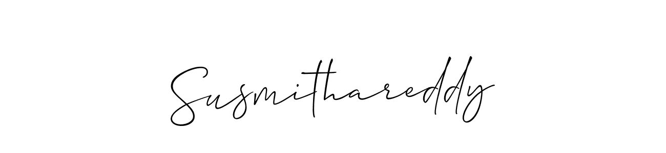 Also we have Susmithareddy name is the best signature style. Create professional handwritten signature collection using Allison_Script autograph style. Susmithareddy signature style 2 images and pictures png