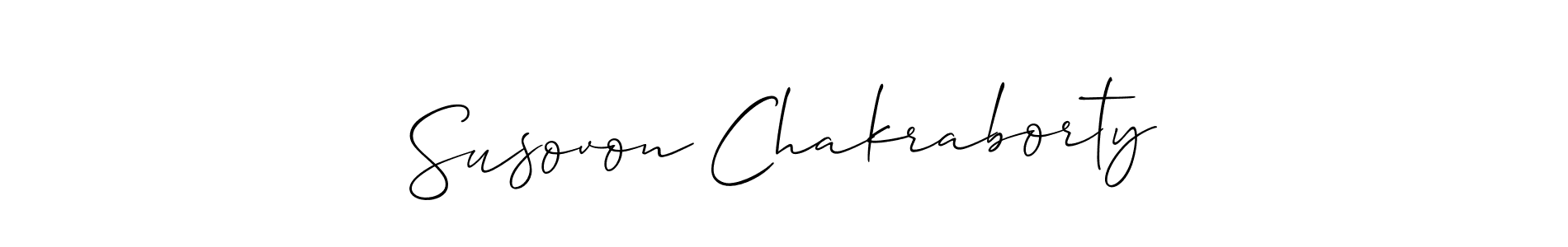 Make a short Susovon Chakraborty signature style. Manage your documents anywhere anytime using Allison_Script. Create and add eSignatures, submit forms, share and send files easily. Susovon Chakraborty signature style 2 images and pictures png