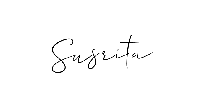 How to Draw Susrita signature style? Allison_Script is a latest design signature styles for name Susrita. Susrita signature style 2 images and pictures png