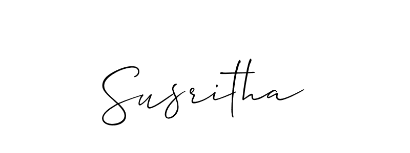 How to make Susritha signature? Allison_Script is a professional autograph style. Create handwritten signature for Susritha name. Susritha signature style 2 images and pictures png