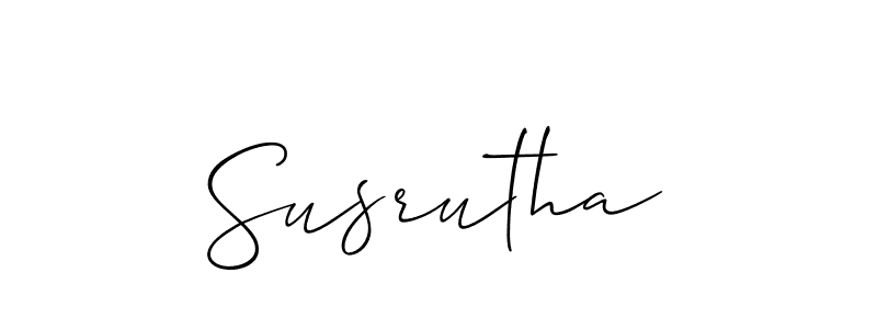 How to make Susrutha signature? Allison_Script is a professional autograph style. Create handwritten signature for Susrutha name. Susrutha signature style 2 images and pictures png
