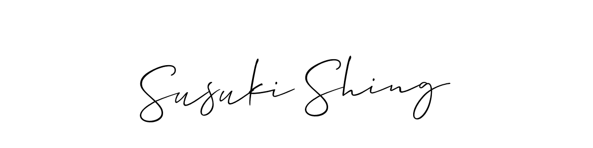 How to Draw Susuki Shing signature style? Allison_Script is a latest design signature styles for name Susuki Shing. Susuki Shing signature style 2 images and pictures png