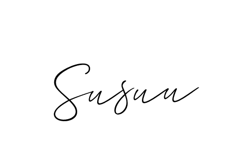 It looks lik you need a new signature style for name Susuu. Design unique handwritten (Allison_Script) signature with our free signature maker in just a few clicks. Susuu signature style 2 images and pictures png