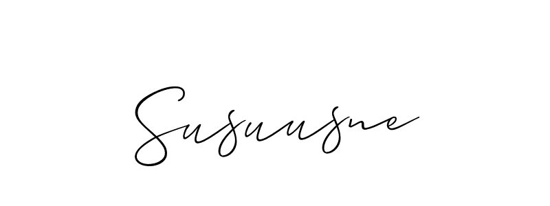 How to make Susuusne name signature. Use Allison_Script style for creating short signs online. This is the latest handwritten sign. Susuusne signature style 2 images and pictures png
