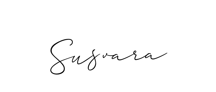 How to make Susvara name signature. Use Allison_Script style for creating short signs online. This is the latest handwritten sign. Susvara signature style 2 images and pictures png