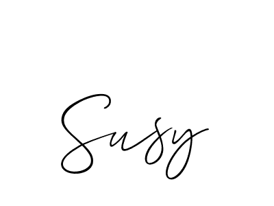 You should practise on your own different ways (Allison_Script) to write your name (Susy) in signature. don't let someone else do it for you. Susy signature style 2 images and pictures png