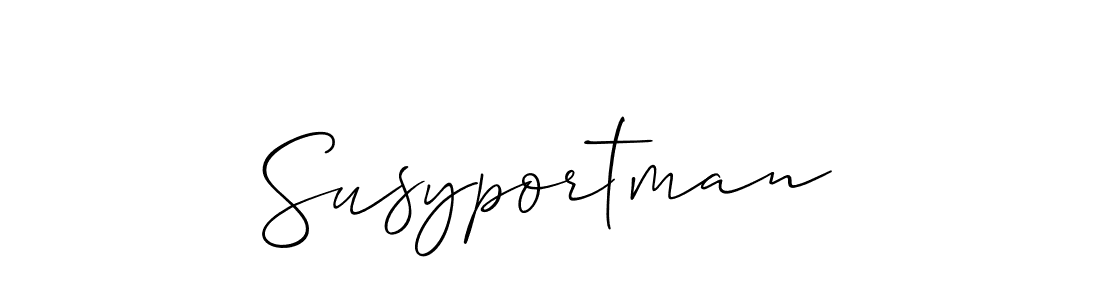 Make a short Susyportman signature style. Manage your documents anywhere anytime using Allison_Script. Create and add eSignatures, submit forms, share and send files easily. Susyportman signature style 2 images and pictures png