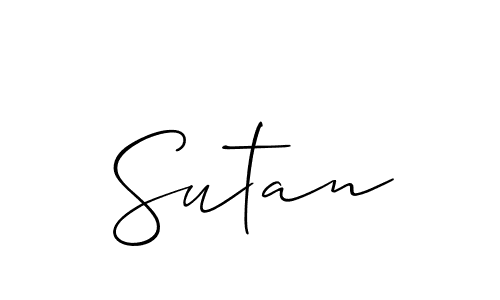 if you are searching for the best signature style for your name Sutan. so please give up your signature search. here we have designed multiple signature styles  using Allison_Script. Sutan signature style 2 images and pictures png