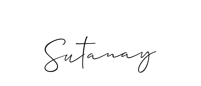 How to make Sutanay signature? Allison_Script is a professional autograph style. Create handwritten signature for Sutanay name. Sutanay signature style 2 images and pictures png