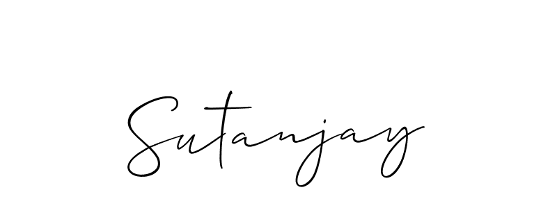 if you are searching for the best signature style for your name Sutanjay. so please give up your signature search. here we have designed multiple signature styles  using Allison_Script. Sutanjay signature style 2 images and pictures png