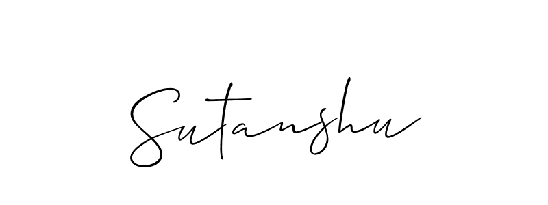 Create a beautiful signature design for name Sutanshu. With this signature (Allison_Script) fonts, you can make a handwritten signature for free. Sutanshu signature style 2 images and pictures png