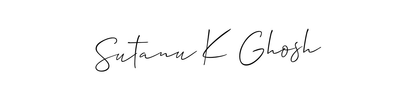 Also we have Sutanu K Ghosh name is the best signature style. Create professional handwritten signature collection using Allison_Script autograph style. Sutanu K Ghosh signature style 2 images and pictures png