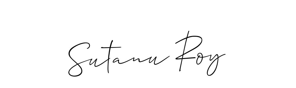 Create a beautiful signature design for name Sutanu Roy. With this signature (Allison_Script) fonts, you can make a handwritten signature for free. Sutanu Roy signature style 2 images and pictures png
