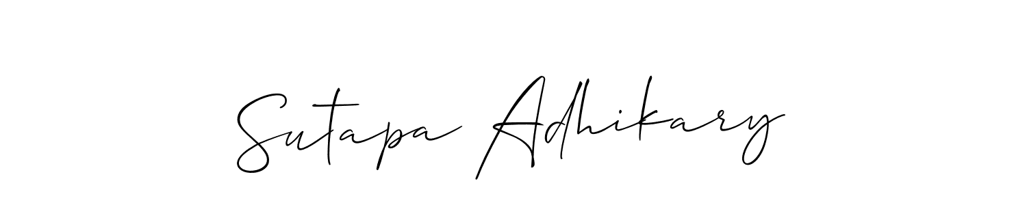 Create a beautiful signature design for name Sutapa Adhikary. With this signature (Allison_Script) fonts, you can make a handwritten signature for free. Sutapa Adhikary signature style 2 images and pictures png