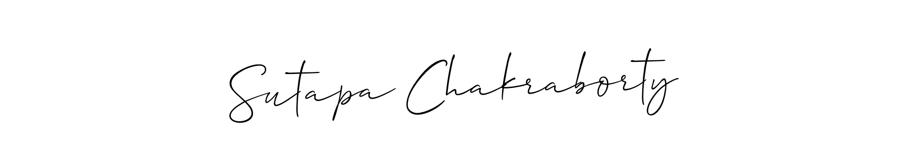 Also You can easily find your signature by using the search form. We will create Sutapa Chakraborty name handwritten signature images for you free of cost using Allison_Script sign style. Sutapa Chakraborty signature style 2 images and pictures png