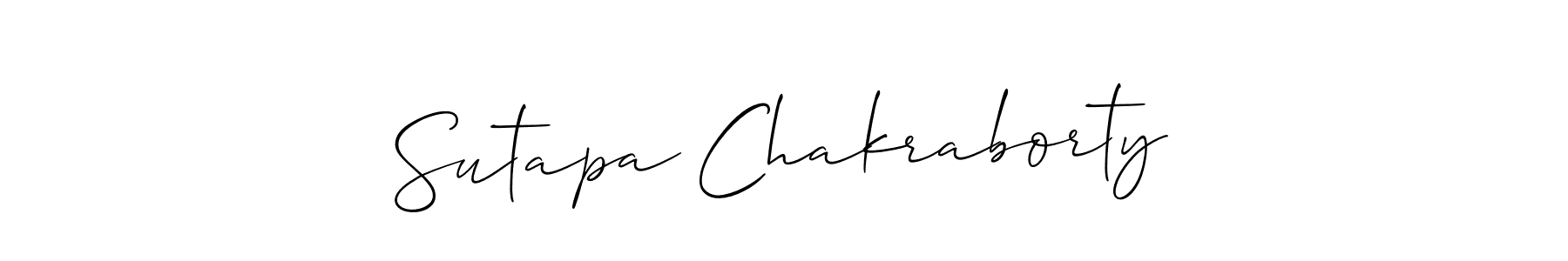 You should practise on your own different ways (Allison_Script) to write your name (Sutapa Chakraborty) in signature. don't let someone else do it for you. Sutapa Chakraborty signature style 2 images and pictures png