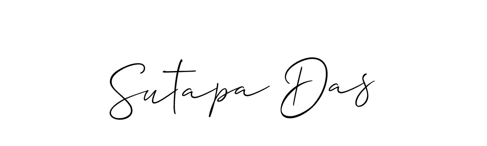 Make a short Sutapa Das signature style. Manage your documents anywhere anytime using Allison_Script. Create and add eSignatures, submit forms, share and send files easily. Sutapa Das signature style 2 images and pictures png