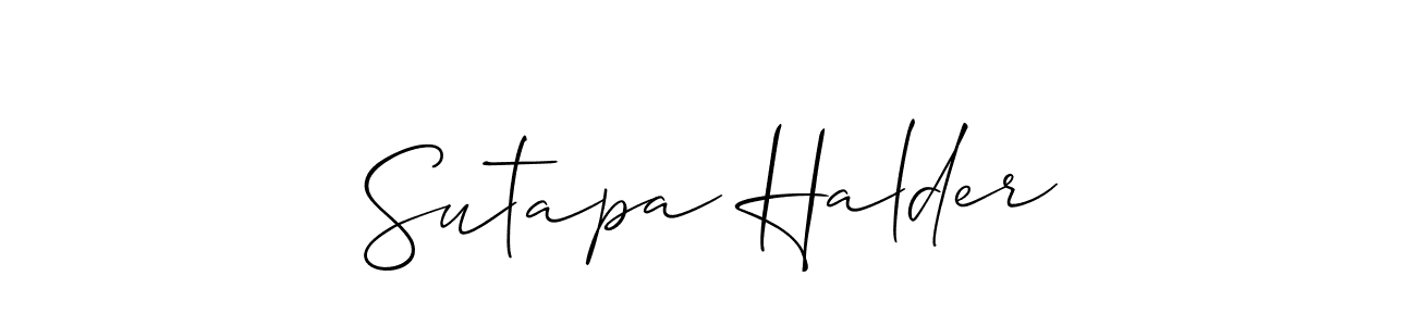 Also You can easily find your signature by using the search form. We will create Sutapa Halder name handwritten signature images for you free of cost using Allison_Script sign style. Sutapa Halder signature style 2 images and pictures png