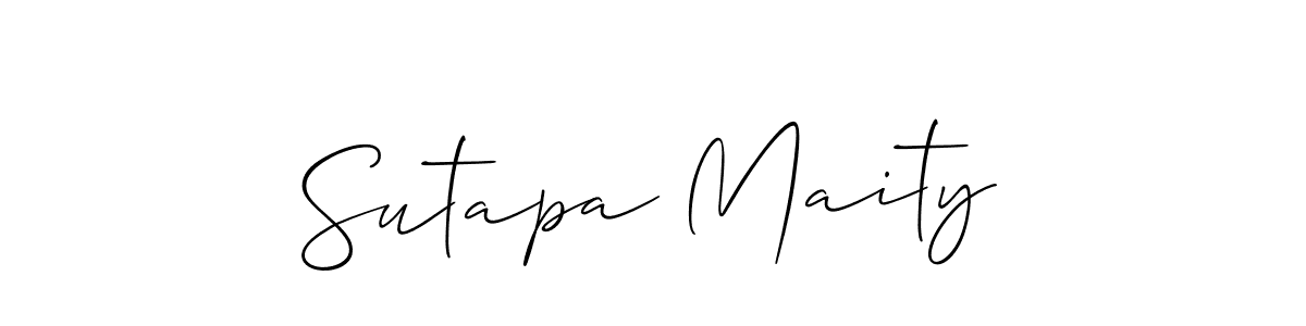 Create a beautiful signature design for name Sutapa Maity. With this signature (Allison_Script) fonts, you can make a handwritten signature for free. Sutapa Maity signature style 2 images and pictures png