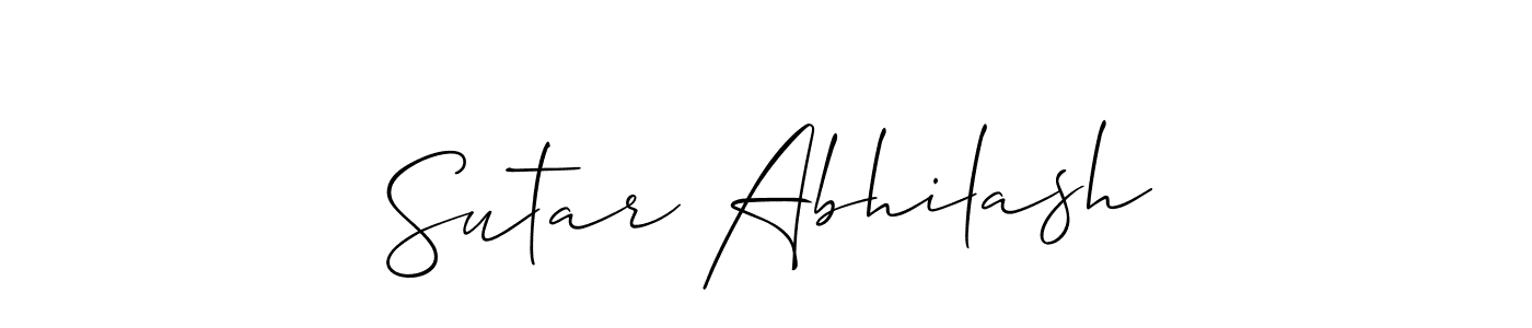 Also You can easily find your signature by using the search form. We will create Sutar Abhilash name handwritten signature images for you free of cost using Allison_Script sign style. Sutar Abhilash signature style 2 images and pictures png
