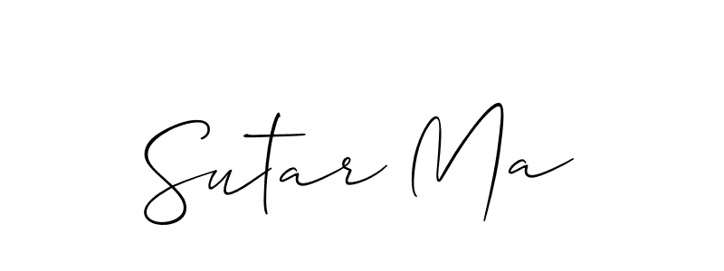 Also You can easily find your signature by using the search form. We will create Sutar Ma name handwritten signature images for you free of cost using Allison_Script sign style. Sutar Ma signature style 2 images and pictures png