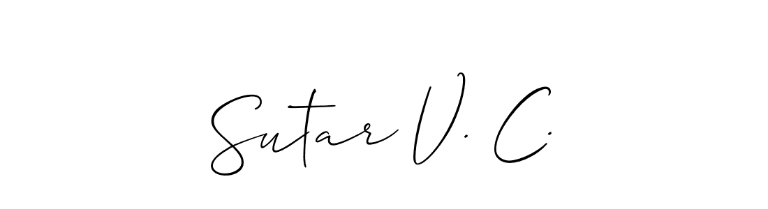 Also we have Sutar V. C. name is the best signature style. Create professional handwritten signature collection using Allison_Script autograph style. Sutar V. C. signature style 2 images and pictures png