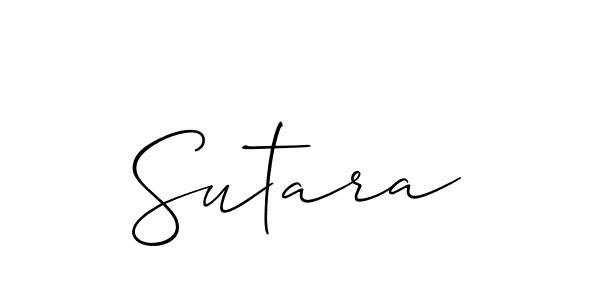 Design your own signature with our free online signature maker. With this signature software, you can create a handwritten (Allison_Script) signature for name Sutara. Sutara signature style 2 images and pictures png