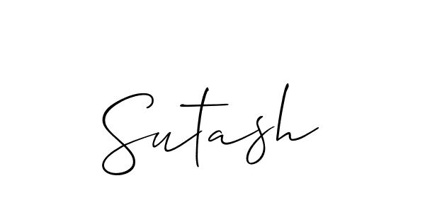 Use a signature maker to create a handwritten signature online. With this signature software, you can design (Allison_Script) your own signature for name Sutash. Sutash signature style 2 images and pictures png