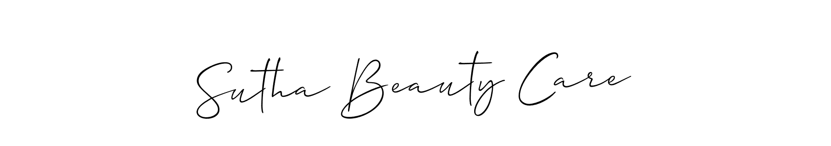 See photos of Sutha Beauty Care official signature by Spectra . Check more albums & portfolios. Read reviews & check more about Allison_Script font. Sutha Beauty Care signature style 2 images and pictures png