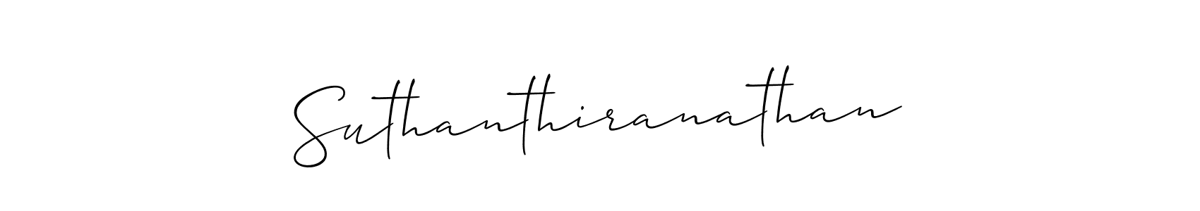 Also we have Suthanthiranathan name is the best signature style. Create professional handwritten signature collection using Allison_Script autograph style. Suthanthiranathan signature style 2 images and pictures png