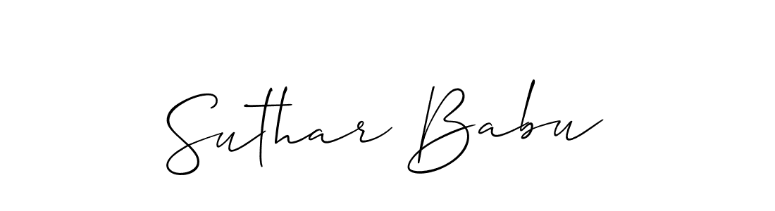 You can use this online signature creator to create a handwritten signature for the name Suthar Babu. This is the best online autograph maker. Suthar Babu signature style 2 images and pictures png