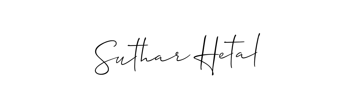 Suthar Hetal stylish signature style. Best Handwritten Sign (Allison_Script) for my name. Handwritten Signature Collection Ideas for my name Suthar Hetal. Suthar Hetal signature style 2 images and pictures png